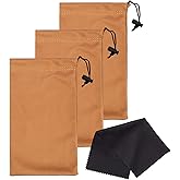 Mamlyn Premium Quality Microfiber Sunglasses Pouch With Spring Fastener