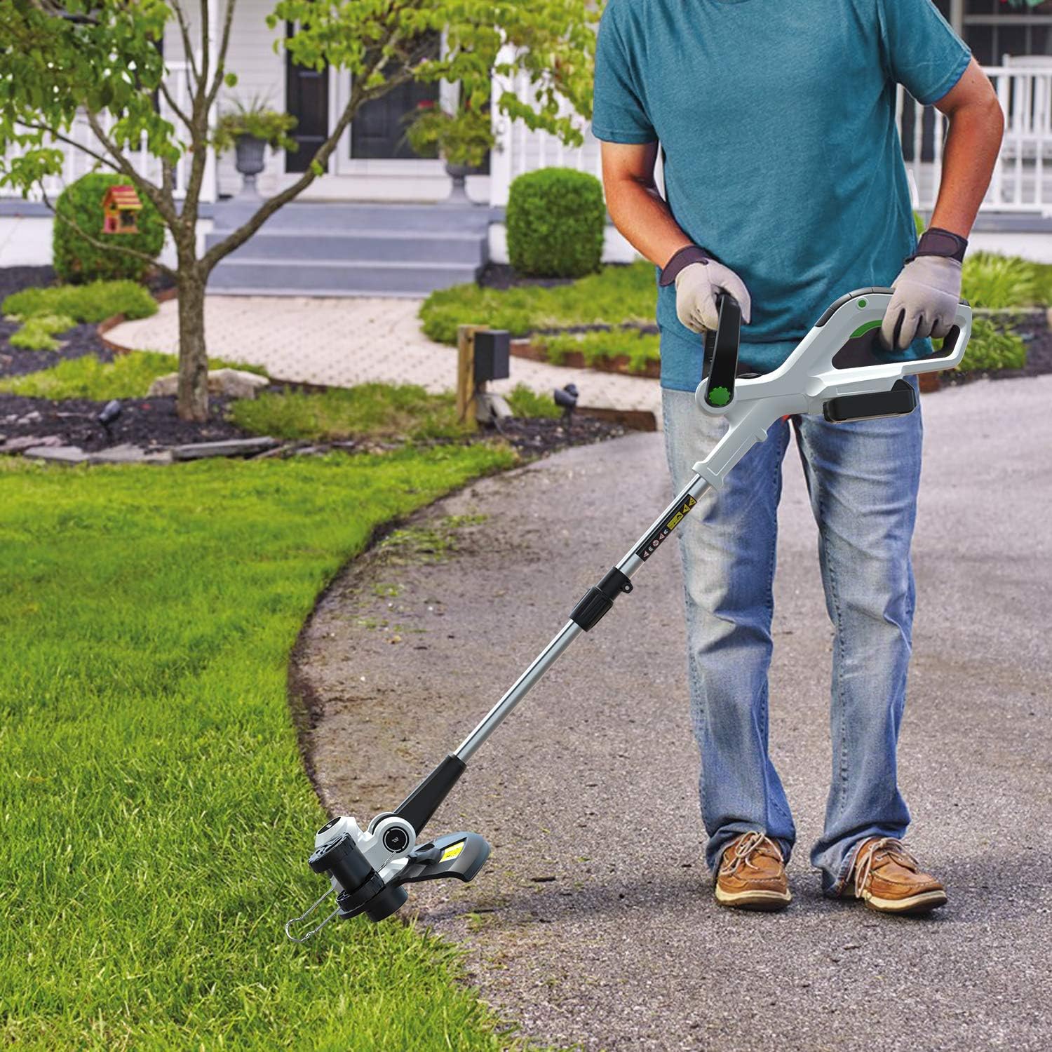 AIPER 20V Max Cordless String Trimmer/Edger with Easy Feed, Detachable Weed Wacker with 2pcs Batteries &1pcs Quick Charger, Weed Trimmer with 2 Spools, Lightweight&Maneuverable : Garden & Outdoor