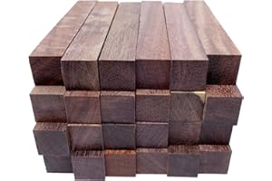 EARLYWOOD Exotic Wood Pen Blanks 24-Pack Pen Turning Supplies, DIY Pen Crafts: Ebony, 5 x 3/4 x 3/4 inches (24 Pack Ebony)