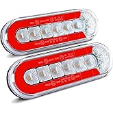Agrieyes T012 Trailer Lights w/Reverse Light, LED Tow Light Kit | Brake Stop/Reverse Light, DOT Compliant, Submersible, for Boat, Trailer