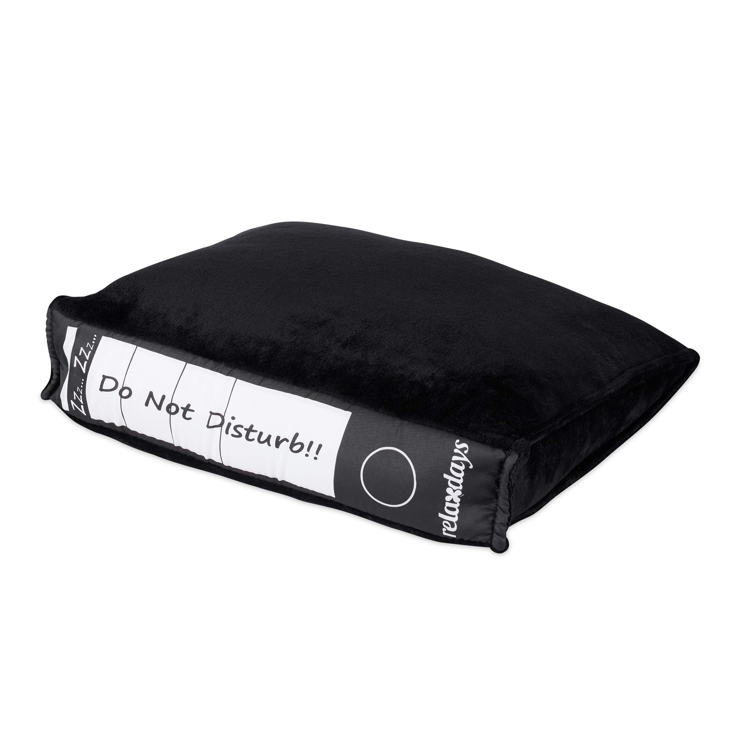 Relaxdays Office Cushion, Ring Binder Look, Plush Pillow, Work Power Nap, Gift Idea for Work Colleagues, HWD 7 x 31 x 28 cm