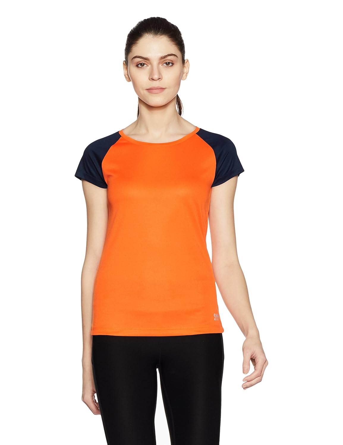 symbol amazon brand women's raglan round neck t-shirt