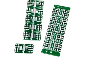 Custom Circuit Solutions – SMD to DIP Breakout PCB Module, 8-Pin, SOIC to DIP Adapter Header with Integrated SMT Resistor and/or Capacitor Pads – 10 Pieces