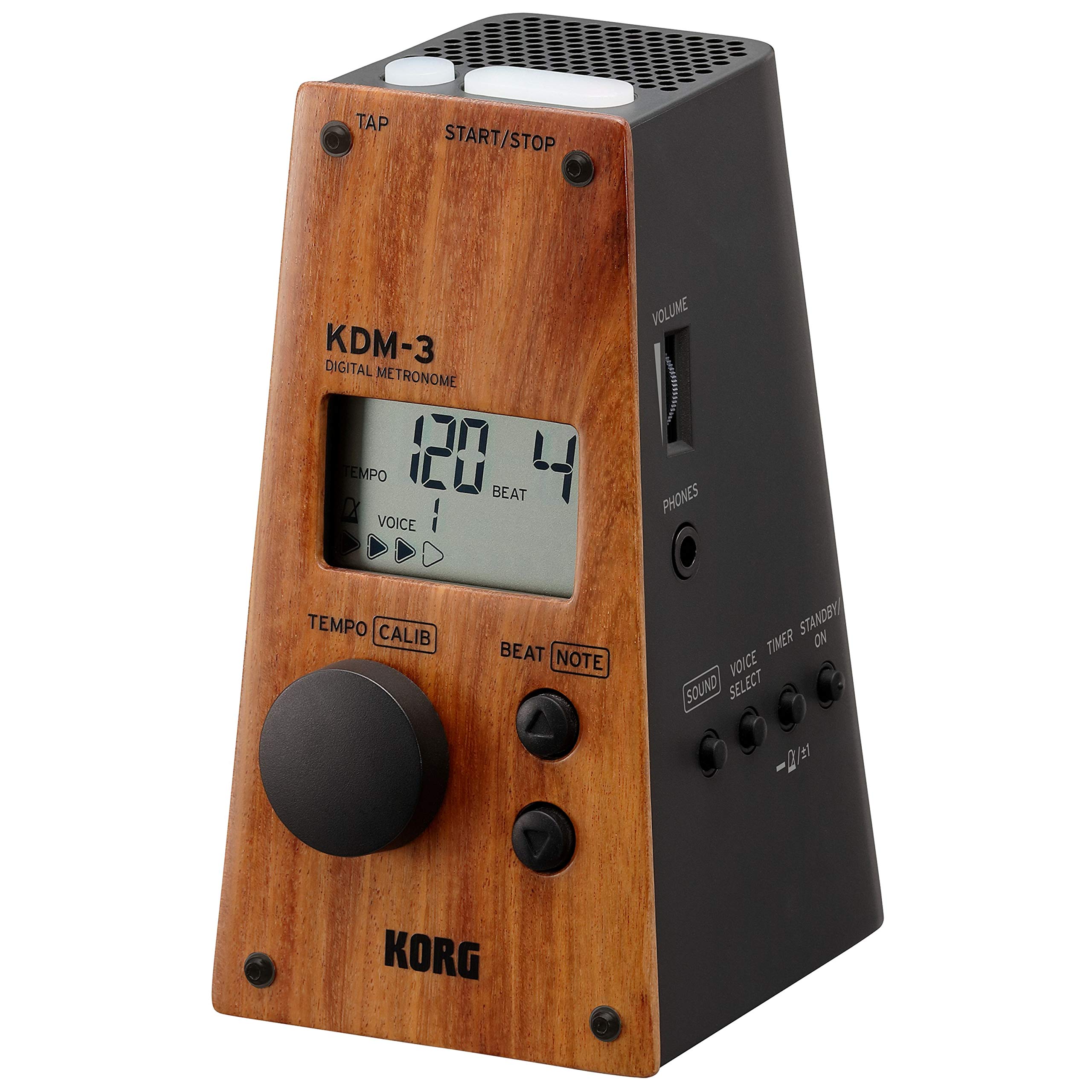 KORG KDM3-WDBK Pyramid Style Digital Metronome - Limited Edition - Wooden Front