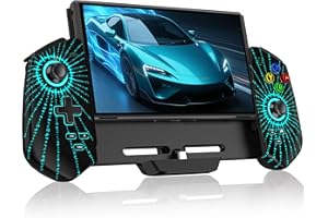 AXYBCOOL Switch Controllers for Nintendo Switch/OLED, Hall Effect One-Piece Joypad Controller for Switch Pro Handheld Mode, Full-Size Grip Wired Switch Replacement Controller with Adjustable Turbo&Motor