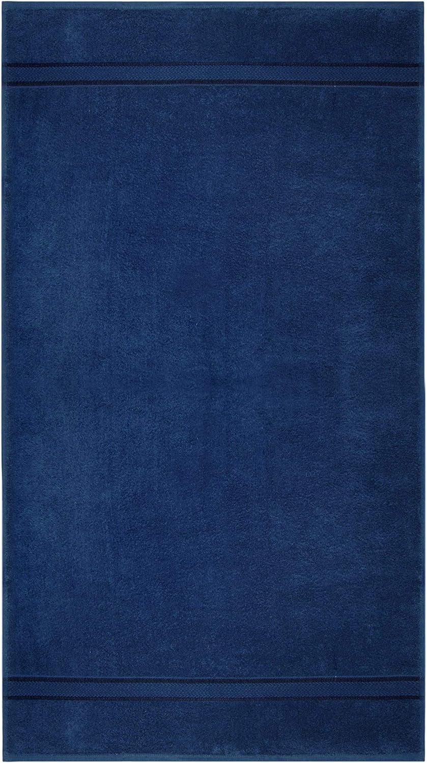 COTTON CRAFT Ultra Soft Luxury Set of 4 Ringspun Cotton Bath Towels, 580GSM, Heavyweight, 30 inch x 54 inch, Navy Blue: Home & Kitchen