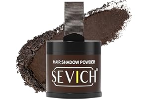Sevich Hairline Powder 10g Large Capacity - Instantly Conceals Hair Loss, Root Touch up, Shadow Toppers for Women & Men Thinning Gray Hair - 48H Makeup Lasting, 1 Box = 2.5 Boxes, Dark Brown