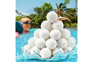 EVERCRYSTAL Pool Filter Balls - 3.1 lbs Reusable Filter Balls for Sand Filter, Replaces 100 lbs Pool Filter Sand, Easy Handling Pool Filter Balls for Sand Filter, Soft Sand Filter Ball for Pool Cleaning