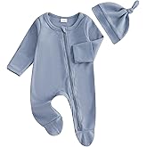 Bagilaanoe Newborn Baby Boy Fall Winter Outfit Clothes Knit Jumpsuit Romper Newborn Coming Home Outfit for Baby Boy
