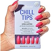 Chillhouse - Chill Tips, Press on Nails Kit - Heading South (Long Almond) - 30 Nail Shapes & Sizes - Up to 2 Weeks Wear - Customizable Fit - Reusable - Latina Founded, Women Owned, Beauty, Self Care