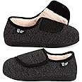 LongBay Women's Adjustable Slippers Non Slip Wide House Shoes Indoor Outdoor Diabetic Swollen Feet