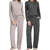 Meanzoo 2-Pack:Pajamas for Women Set - Soft Loungewear Comfy Sleepwear Sets with Pockets (Available in Plus Size)