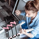 WORKPRO 300 mm Pink Clamps Woodworking Ratchet Bar Clamp Set 68 kg Load 2 Pack view 8