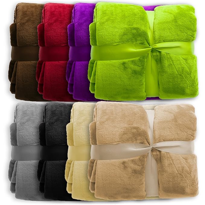 casa pura XXL Decke Glory | Uni Sand | super weiche Wohndecke/Kuscheldecke | 2 Größen und 8 Farben verfügbar | 150x200cm