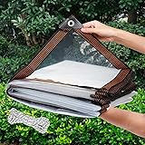 9.8Ft × 8.2 Ft Thicken Clear Waterproof Tarp, 5
