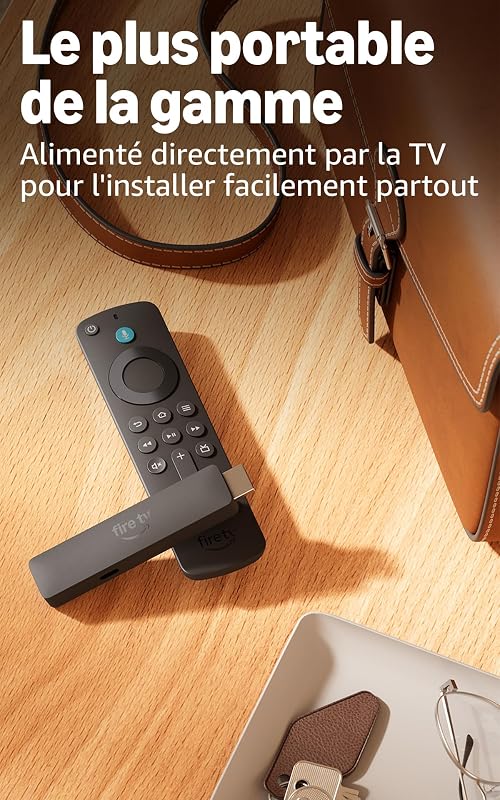 Fire TV Stick HD (nouvelle génération) : TV gratuite et en direct, télécommande vocale Alexa, alimentation via votre TV, configuration facile, trouvez vos séries plus rapidement avec Alexa+