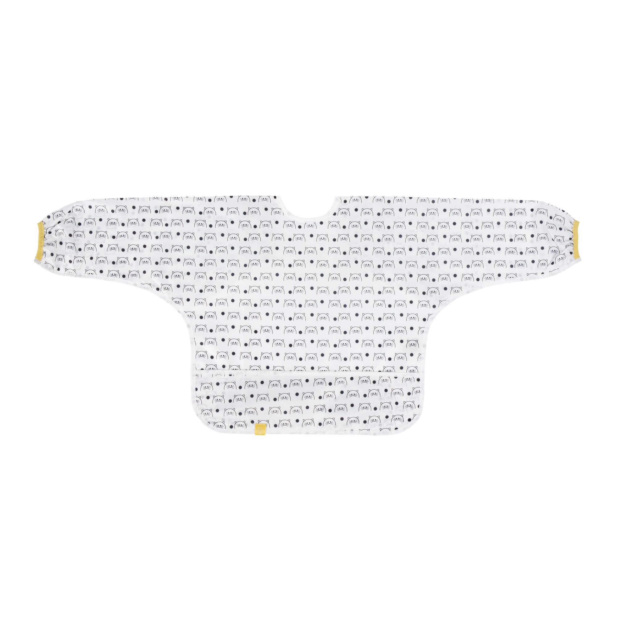 Lassig Long Sleeve Little Chums Cat Bib