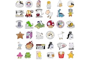 YOYOUNG 20/40/50 PCS Girl's Enamel Backpack Brooch Pins, Funny Enamel Pins Bulk Set Cool Button Pins Aesthetic Brooch Lapel Pins Anime for Backpacks, Jackets, Hats, Kids, Girls（Random Style）