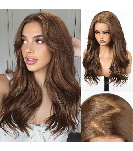 Mags 26” Chocolate LaceFront Wig *NWT* Amazon.com : Chocolate Brown Lace Front Wig, 13x4 Synthetic  main image 4