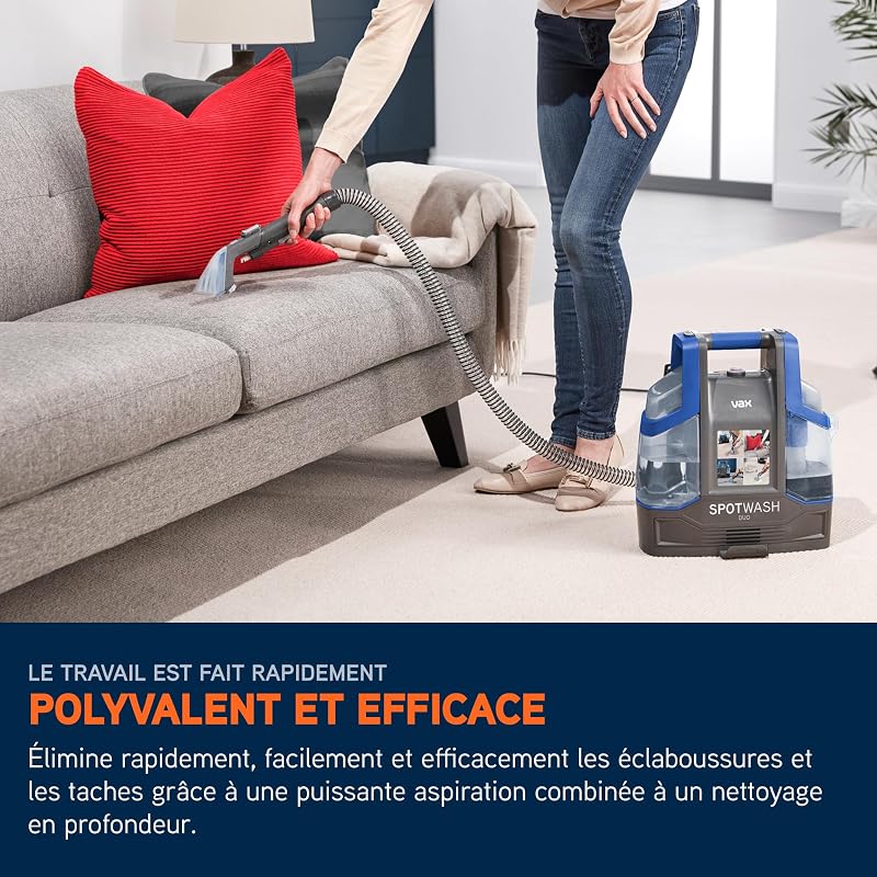 SpotWash Duo Spot Nettoyeur, détachant pour shampuoineuse tapis et ameublement avec outil pour animaux de compagnie, outils de nettoyage, accessoires pour surfaces multiples et solution