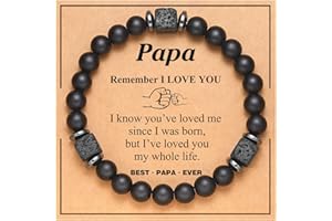 UPROMI To My Husband, Boyfriend, Son, Grandson, Dad, Grandpa, Papa, Daddy, Brother, Man, Stepdad, Uncle, Fiance, Soulmate, Nephew, Godfather Gifts, Elastic Rope Bracelet for Men Teen Boys