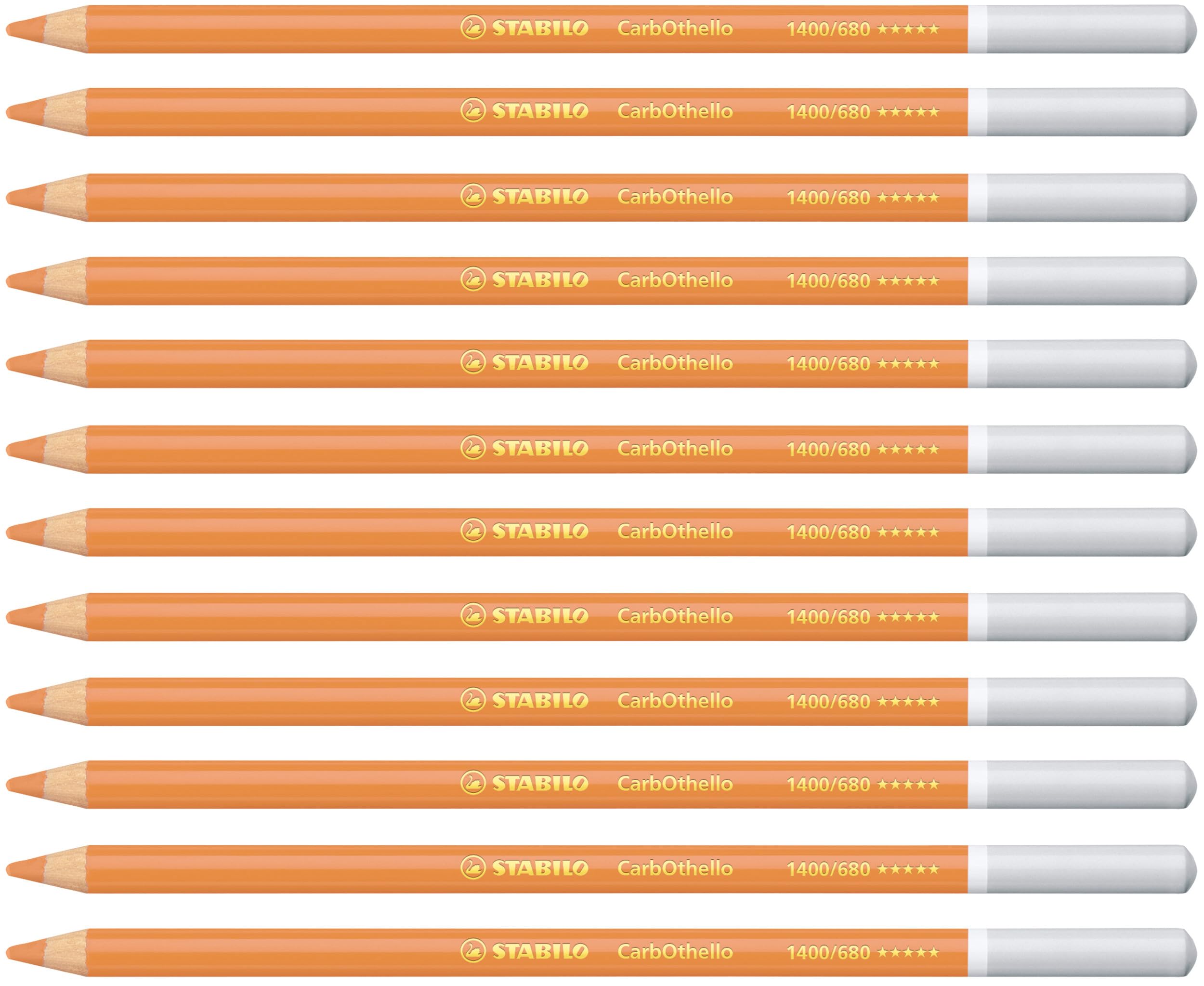 STABILO CarbOthello - Chalk-Pastel Pencil - Pack of 12 - Terracotta