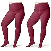 Silky Toes Plus Size Tights for Women | 60D Soft Opaque Comfort Fit Pantyhose | Black or Colored 1-2 pairs | 1X-8X