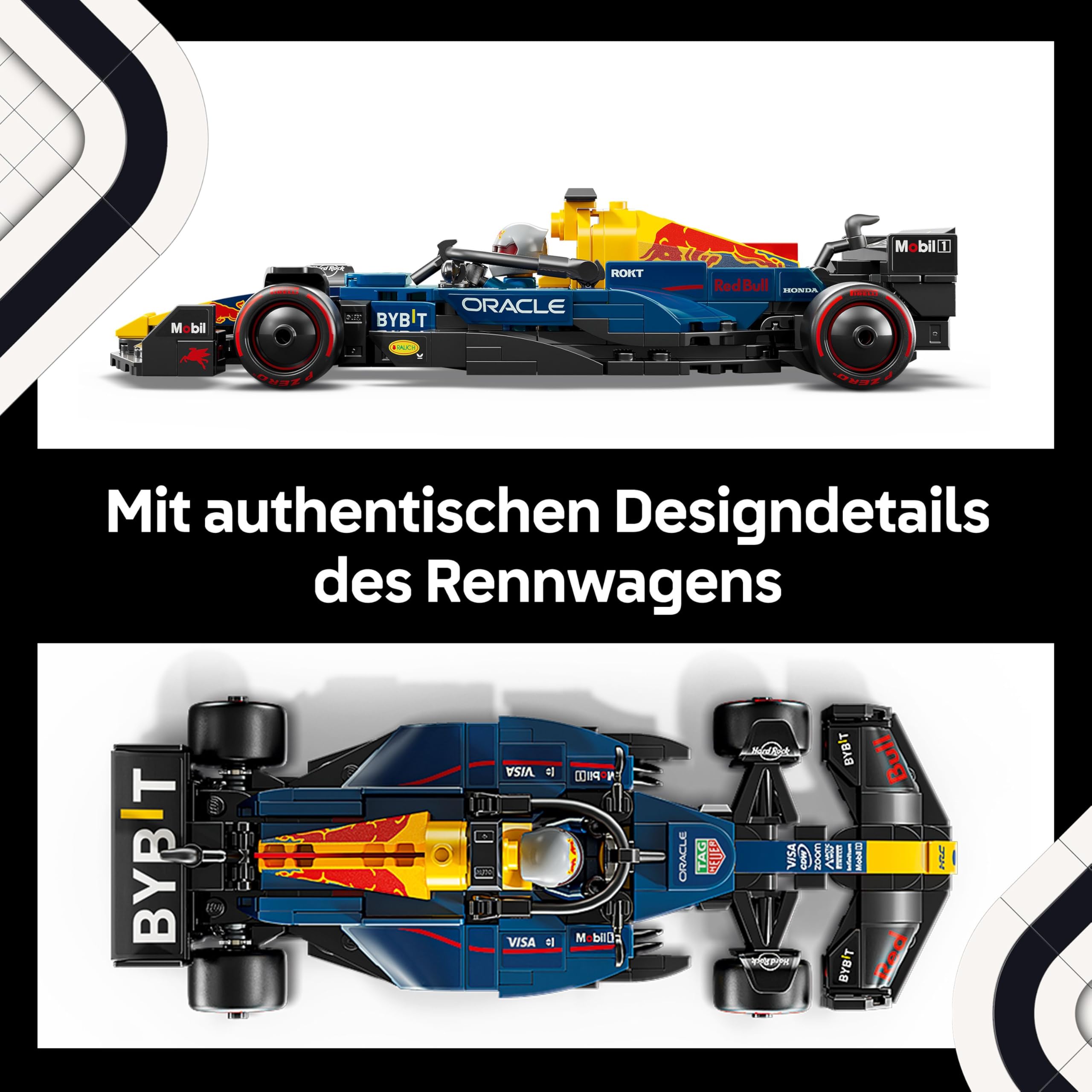 LEGO Speed Champions Oracle Red Bull Racing RB20 F1 Rennauto - Modell für Erwachsene mit Formel 1 Minifigur zum Sammeln - Ausstellungsstück und Geschenk für Fans von Motorsport & Rennwagen 77243 5