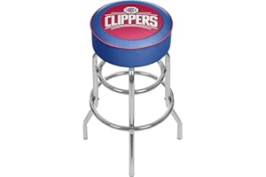 TRADEMARK GLOBAL NBA Los Angeles Clippers Padded Swivel Bar Stool