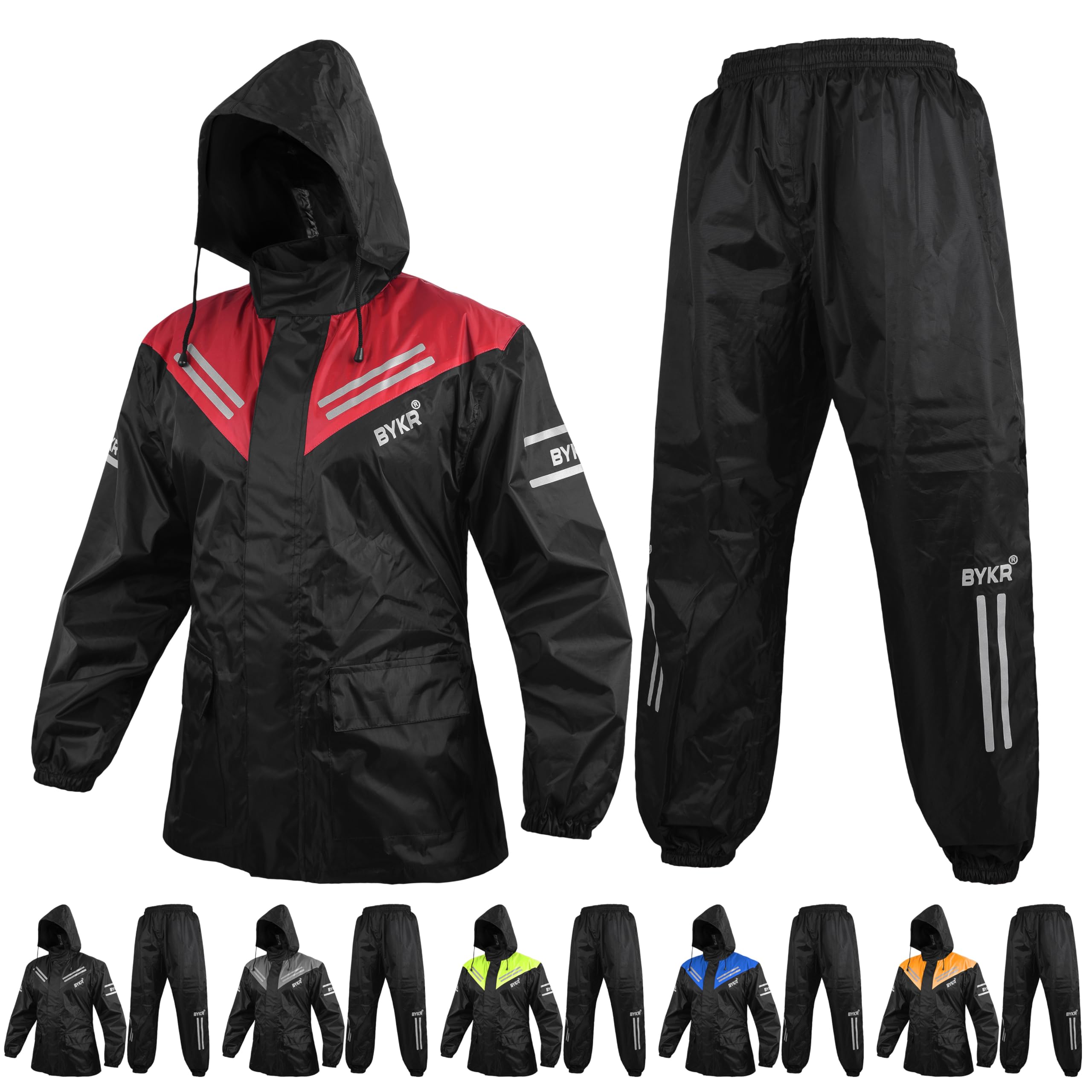 BYKR Waterproof Outdoors Motorcycle Rain Suits for