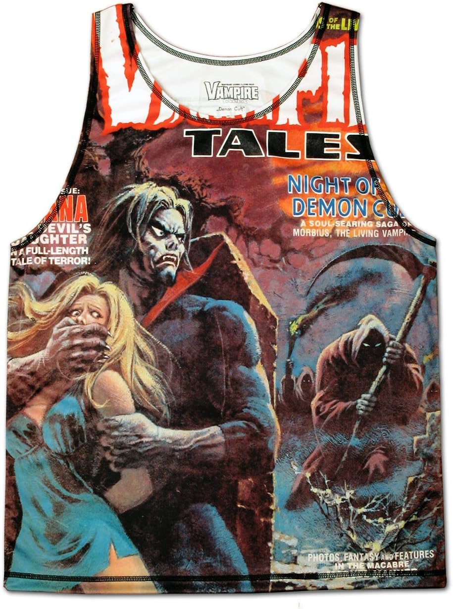 CHAQUETERO Tank TopVampire Tales Night of The Demon Cult Comic Dracula Undead T-Shirt Tank Top