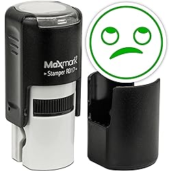 MaxMark Round Self Inking Emoji Stamp - Rolling