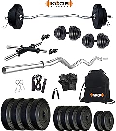 Kore K-PVC 20kg Combo 3 Leather Home Gym and Fitness Kit