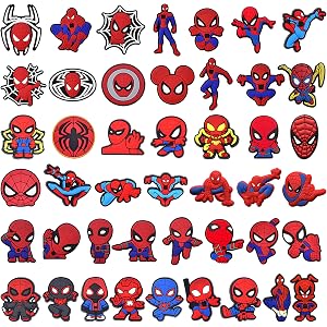 ZWYAN 45 Pcs Spider Theme Shoe Charms, For Shoe Decoration, The Perfect Choice for Party Favors or Birthday Gifts.
