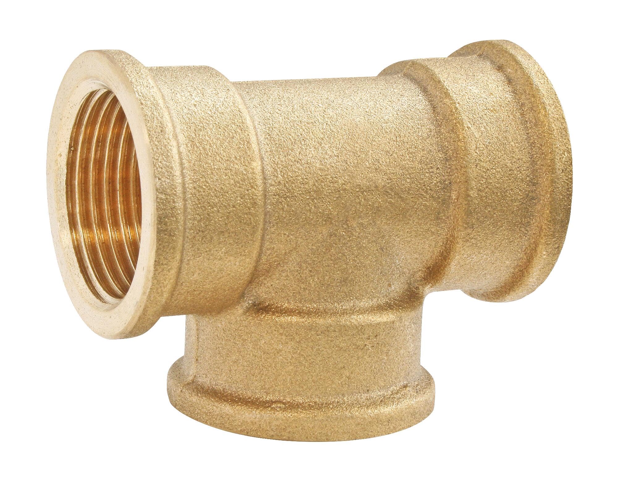SOMATHERM //2678-15 FFF-T-Stück Messing gleich Brass Equal tee-Female Triple, White-Space, Dreifach weiblich 15/21