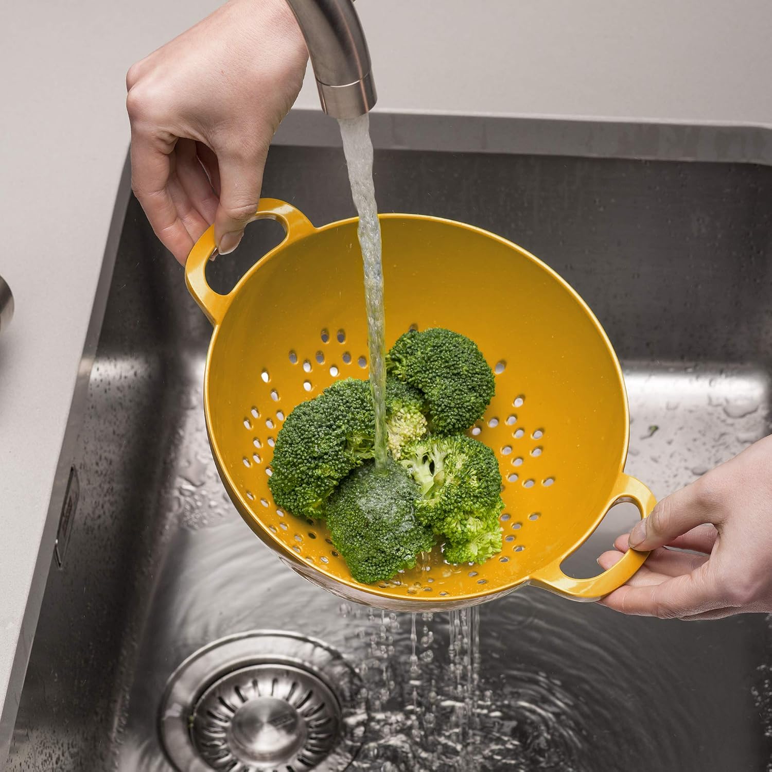 Zeal G210M Melamine Colander/Strainer (20cm) -Mustard - Image 3