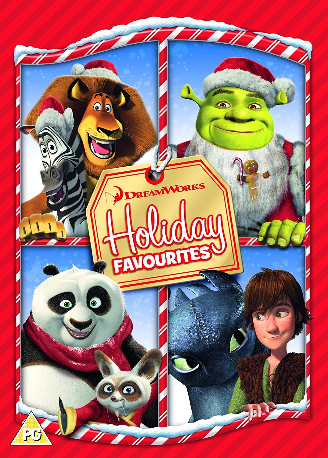 Amazon Com Dreamworks Holiday Favourites Shrek The Halls Merry Madagascar Po S Winter Wonderland Gift Of The Night Fury Dvd 18 Movies Tv