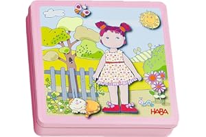 HABA Dress-Up Doll Magnetic Game Box & Magnetic Puzzle for Toddlers, Travel-Friendly Road Trip Toy for Kids, Toddler Activities for Ages 3+, 54 Piece Set