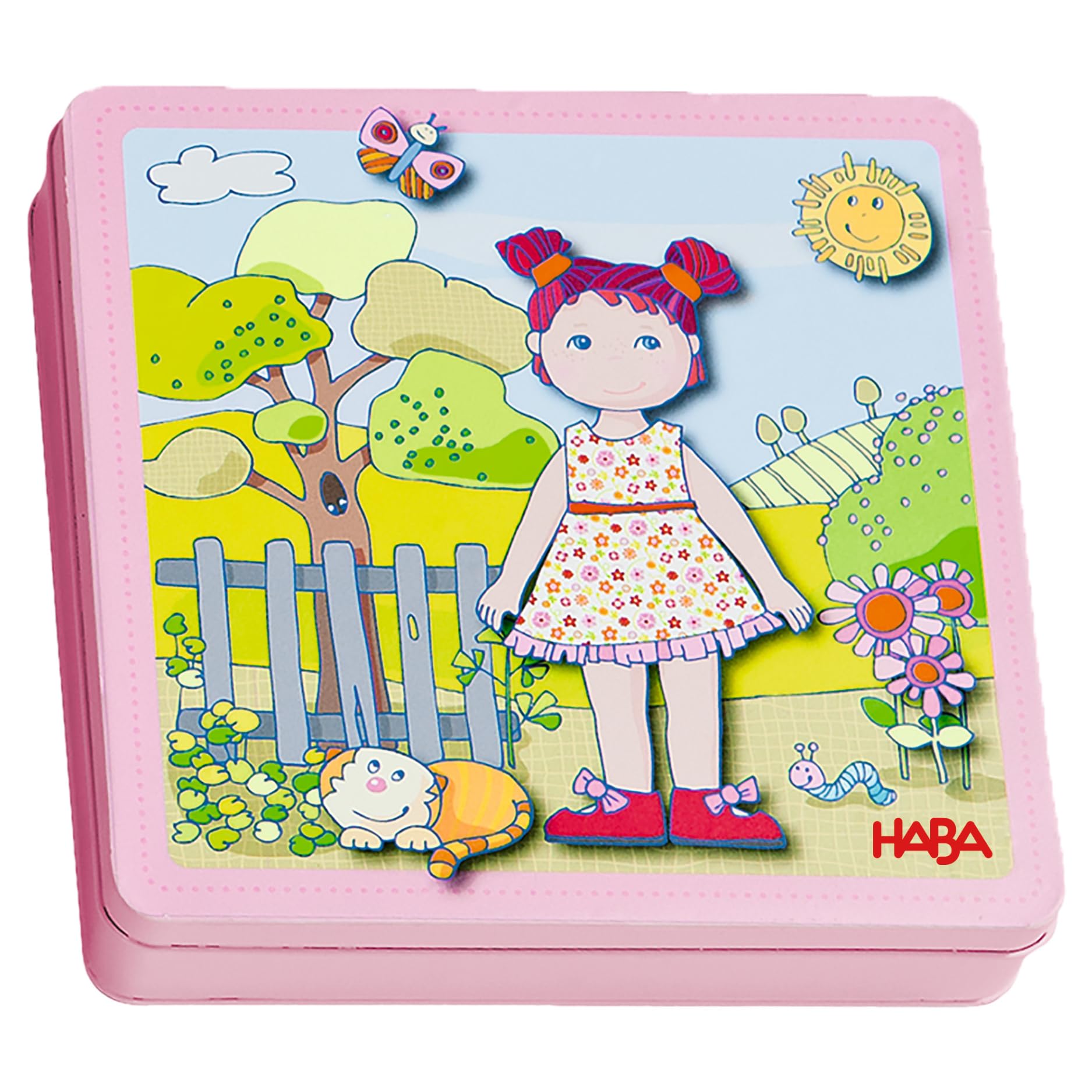 HABA Magnetic Game Box Dress-Up Doll Lilli For Kids | Creative Magnetic Travel Toy For Girls And Boys | Portable Dress-Up Activity Set For Trips Holidays And Play | Fun Gift For Children And Families