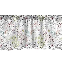 Ambesonne Colorful Window Valance, Pastel Toned