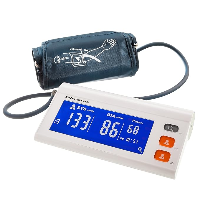 Ultratec Blutdruckmessgerät Helping Hands, Smart Blood Pressure Monitor, für 2 Benutzer geeignet, inklusive App