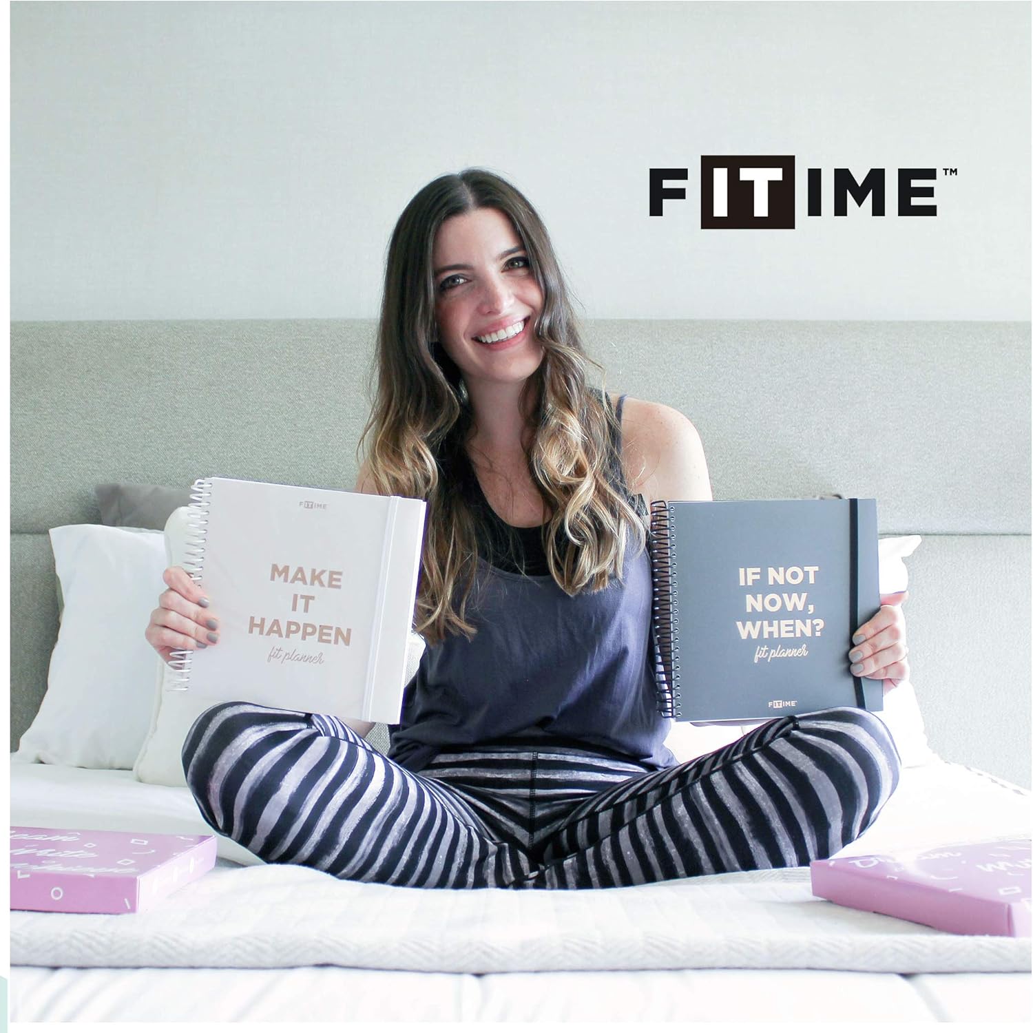 FITIME Fit Planner: Fitness Journal and Planner for Workouts, Weight Loss, Exercise & Meal prep.(Pink) : Sports & Outdoors