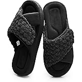 CORIFEI Women's Orthotic Slippers with Arch Support Adjustable Orthopedic Slipper Memory Foam Ladies House Shoes Indoor Slip On for Plantar Fasciitis