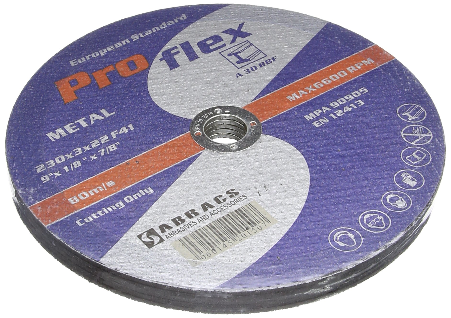 Connect 32057 Abracs 230mm x 3.0mm Flat Cutting Discs 5pc