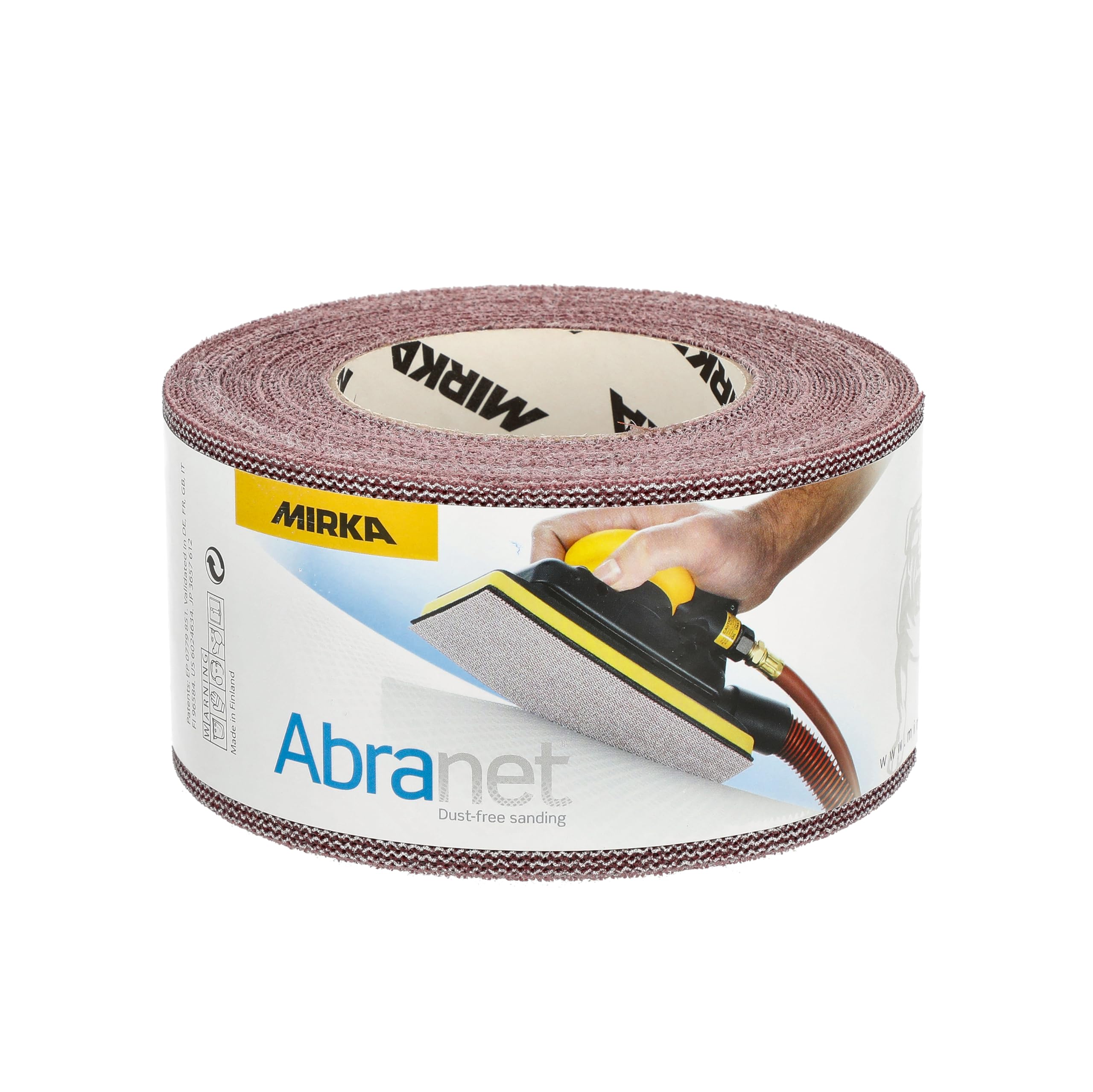 Mirka Abranet abrasive roll with net 75 mm x 10 m Hook & loop/Grit P80 / 1 roll/for sanding wood, filler, varnish, plastic / 545BI001803R