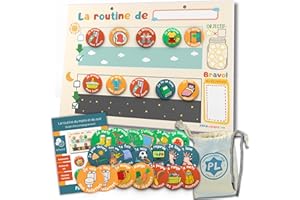 Tableau de Routine Magnétique Pour Enfant – en Français – Renforcement Positif – Calendrier éducatif – Reward Chart for Kids 