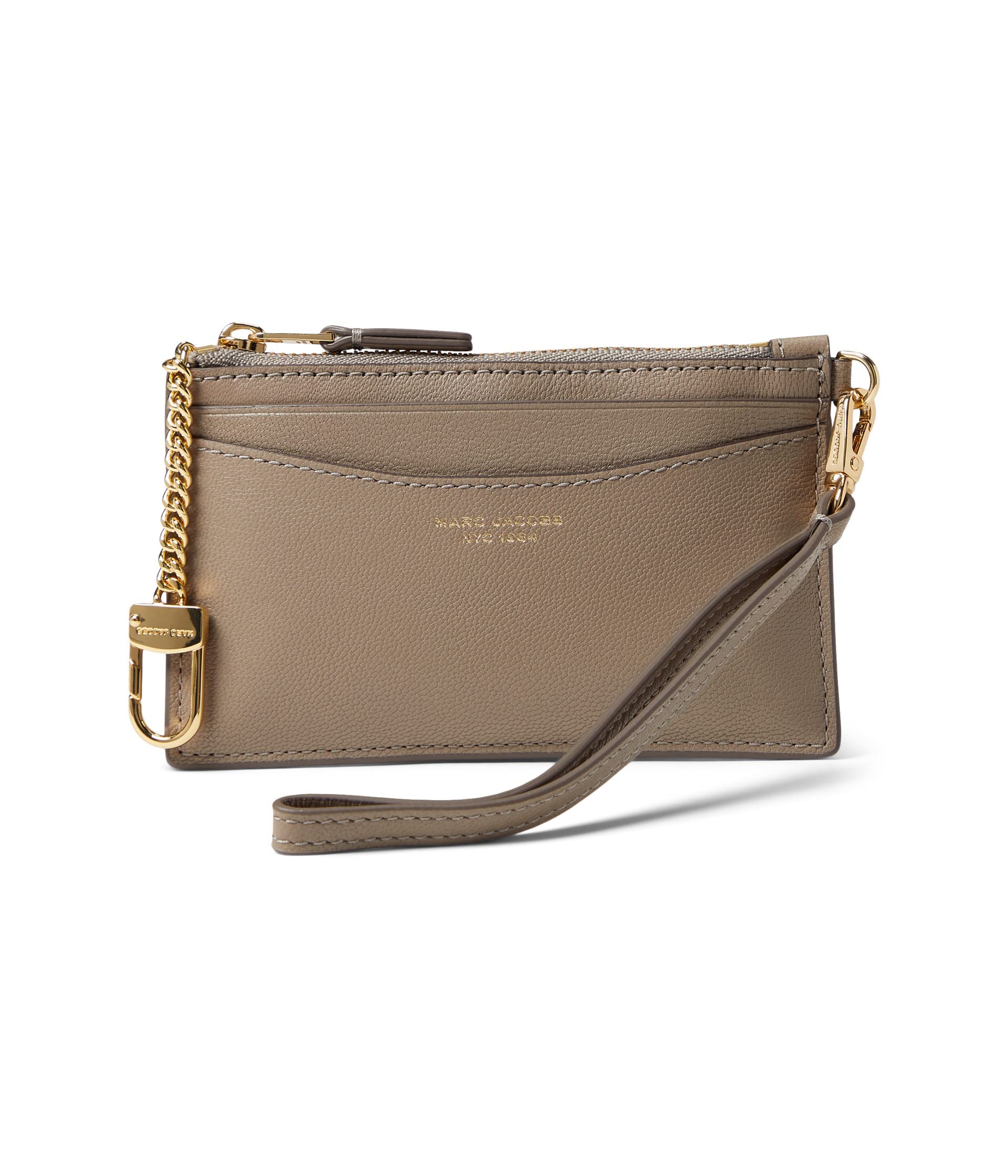Marc Jacobs The Top Zip Wristlet Wallet Cement One