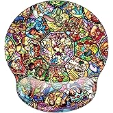 Anime Ergonomic Mouse Pad with Wrist Support, Mouse Pad wiht Non-Slip Rubber Base for Laptop, Pain Relief Mouse Pads for Desk for Office Home, Gaming Mousepad Desk Accessories