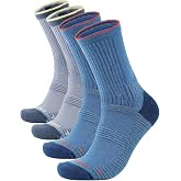 Juclise Men's Merino Wool Midweight Hiking Socks, Micro Crew, 2 Pairs | RWS merino wool and COOLMAX fibers for breathable, moisture-wicking, anti-blister comfort all-season hikes and travel