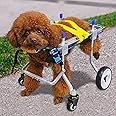 LetPetRun Adjustable 4-Wheel Dog Wheelchair, Lightweight Mobility Cart for Disabled Pets, Easy to Assemble, Walking Exercise Support
